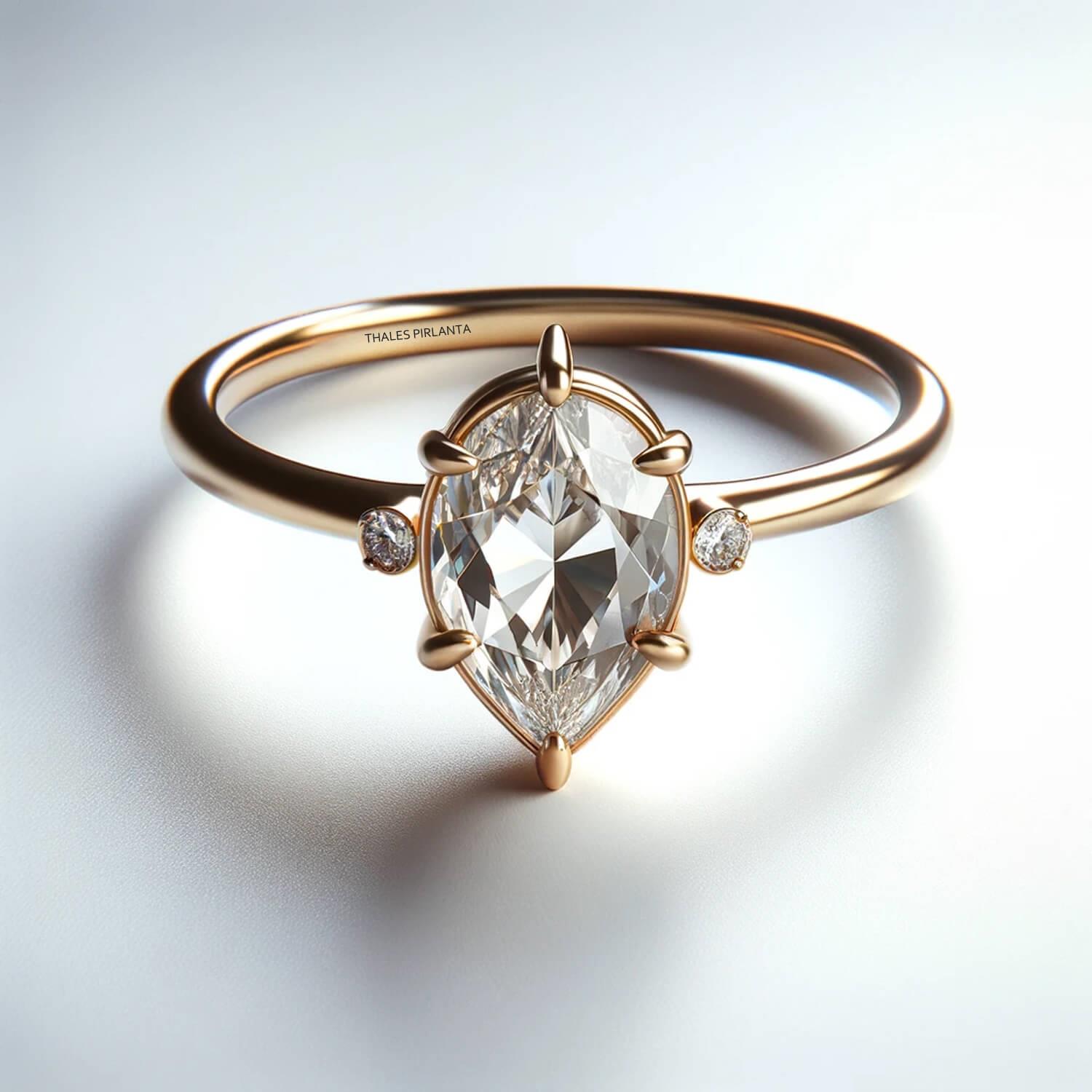 1.04 Karat Pırlantalı Vintage Tektaş Yüzük Modelleri