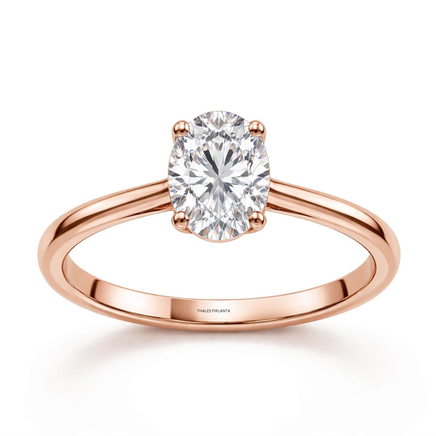 1 Karat Oval Pırlanta Tektaş