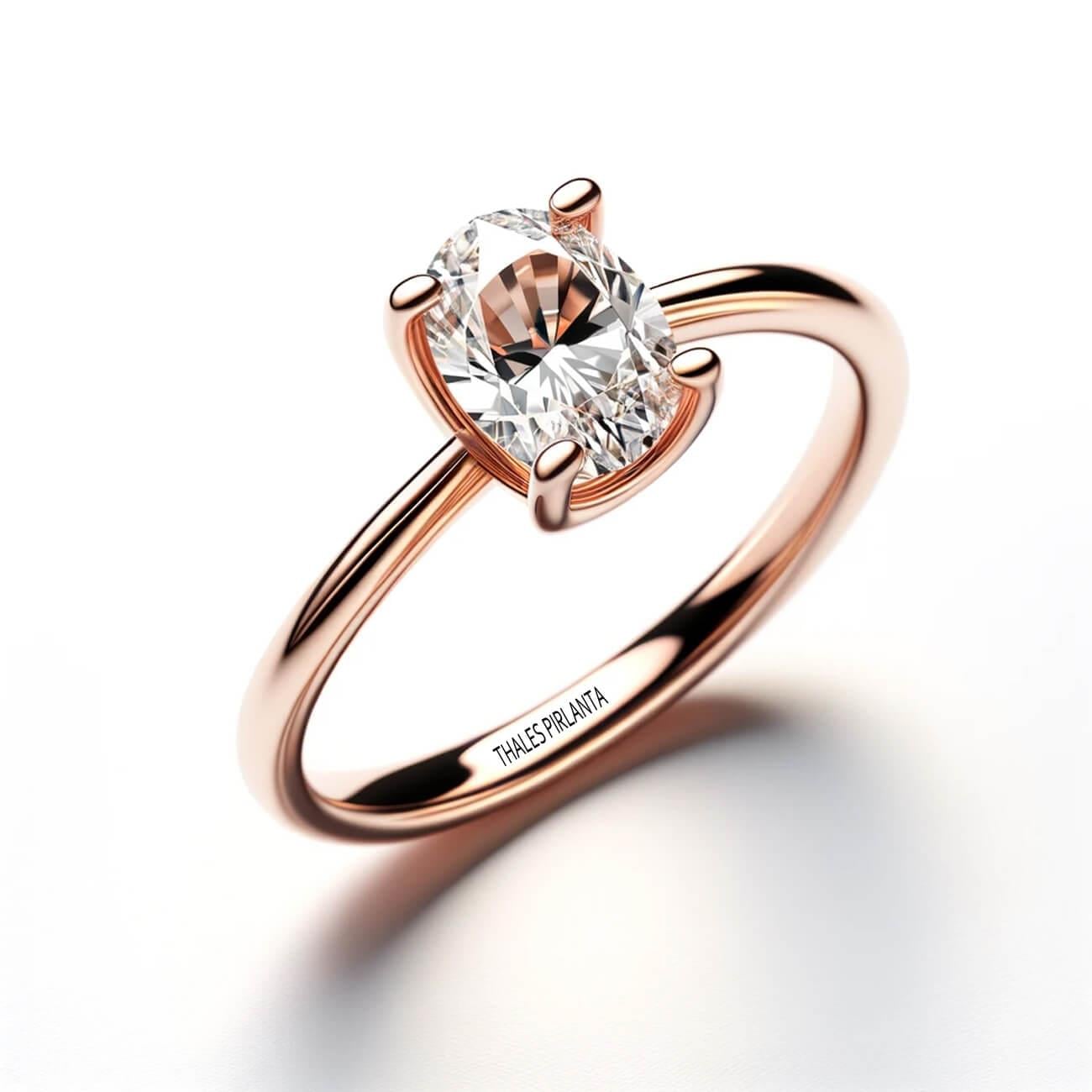 1 Karat Oval Tektaş GIA E SI2