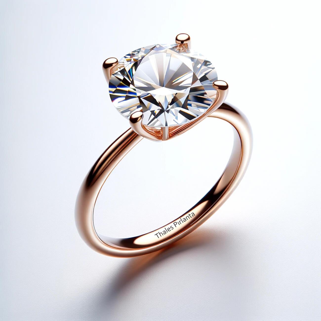 3 Karat Tektaş Pırlanta Yüzük HRD G SI2