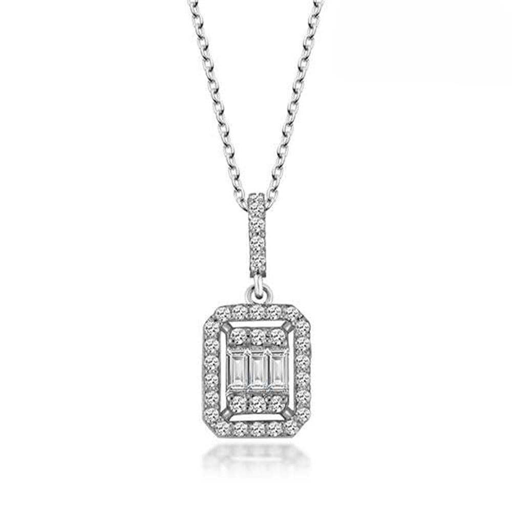 Baget Pırlantalı Kolye 0.30 Karat F VS