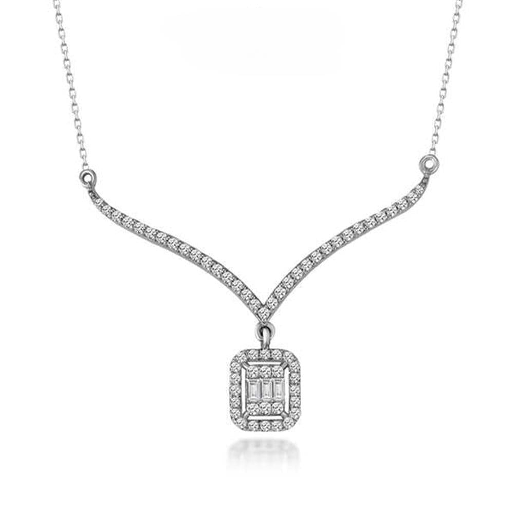 Baget Pırlantalı Kolye 0.40 Karat