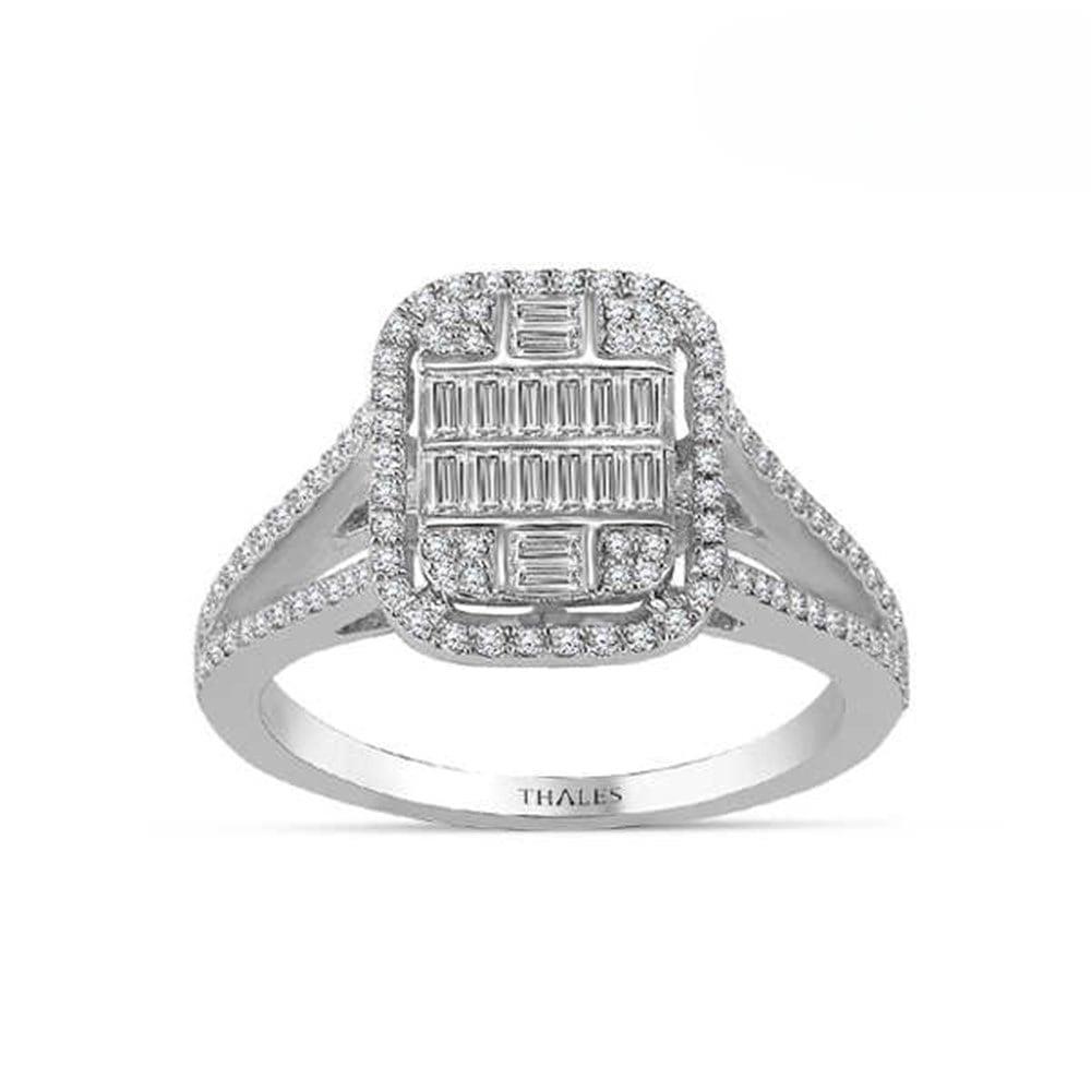 Baget Yüzük 0.65 Karat Çift Kollu