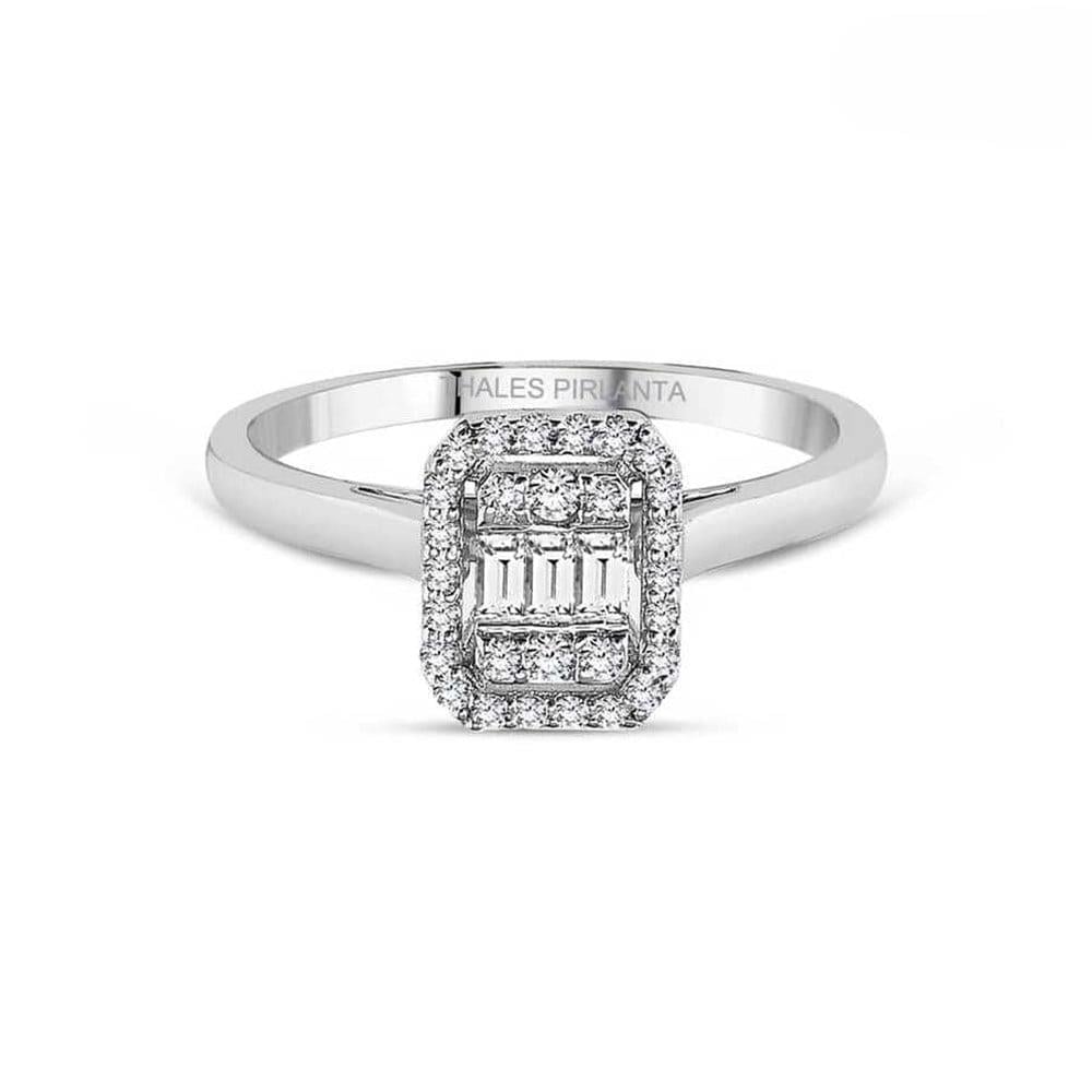 Baget Yüzük 0.24 Karat Pırlantalı F VS