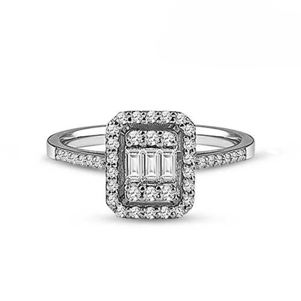 Baget Yüzük 0.28 Karat F VS 