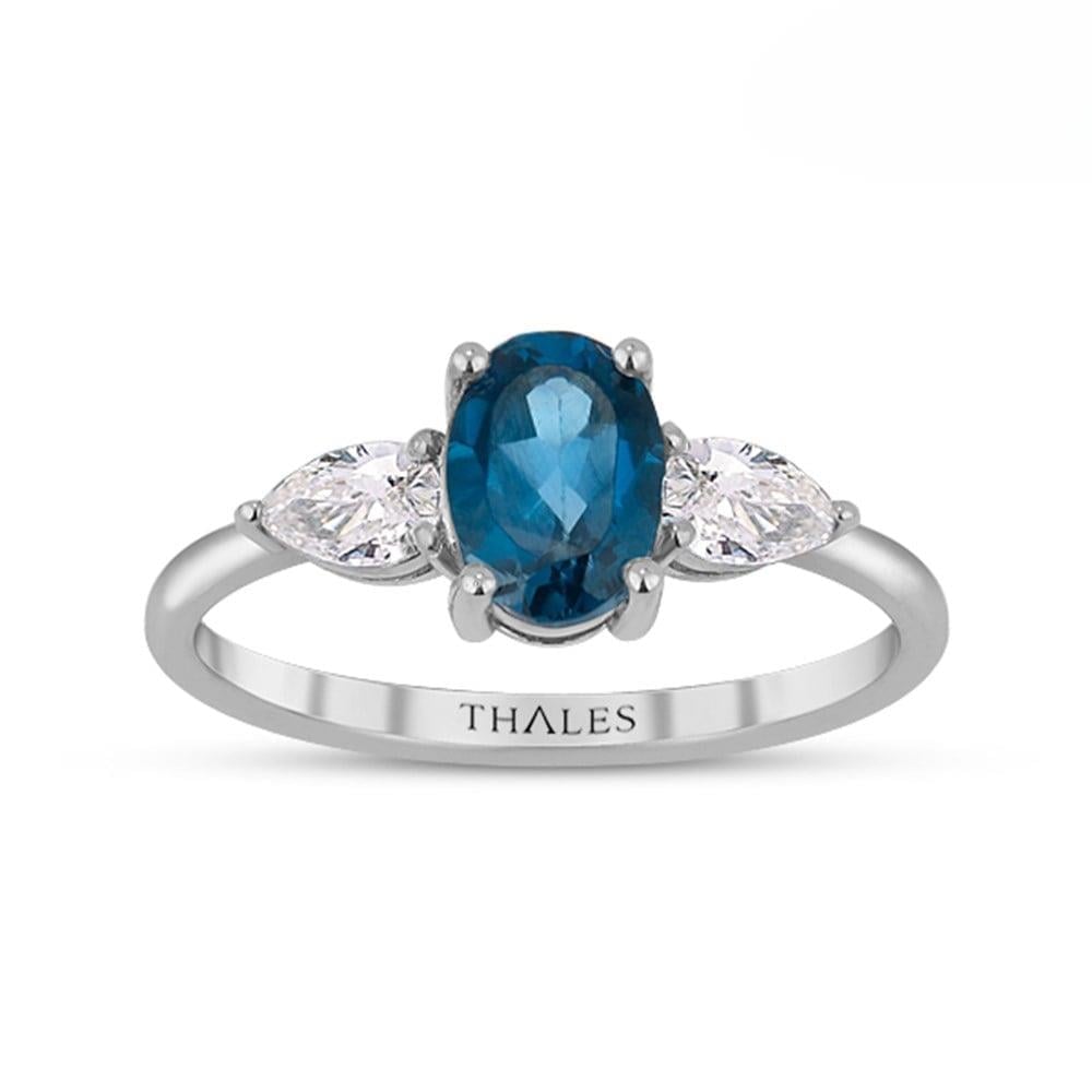 Blue London Topaz Yüzük 1,15 Karat