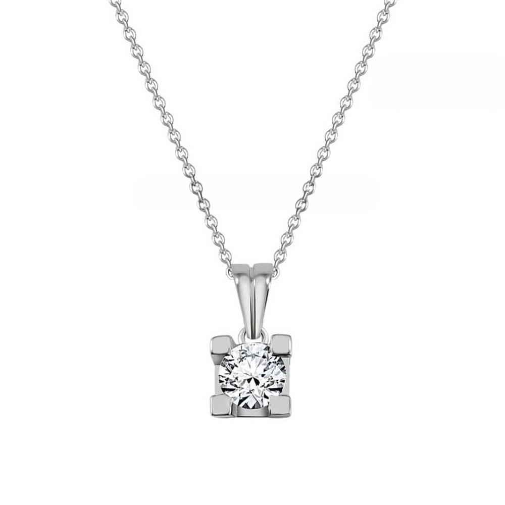 GIA Pırlanta Tektaş Kolye 0,50 D VS2