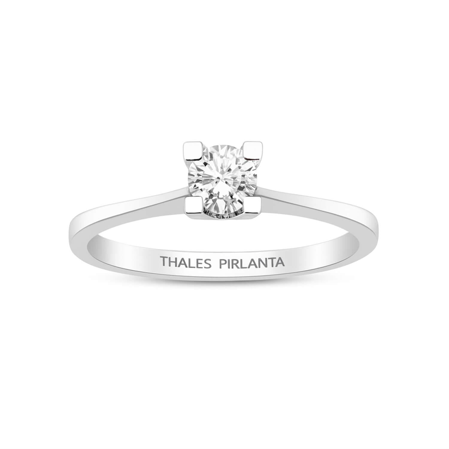 GIA Sertifikalı 0.30 E SI2 Tektaş Pırlanta Yüzük Modeli