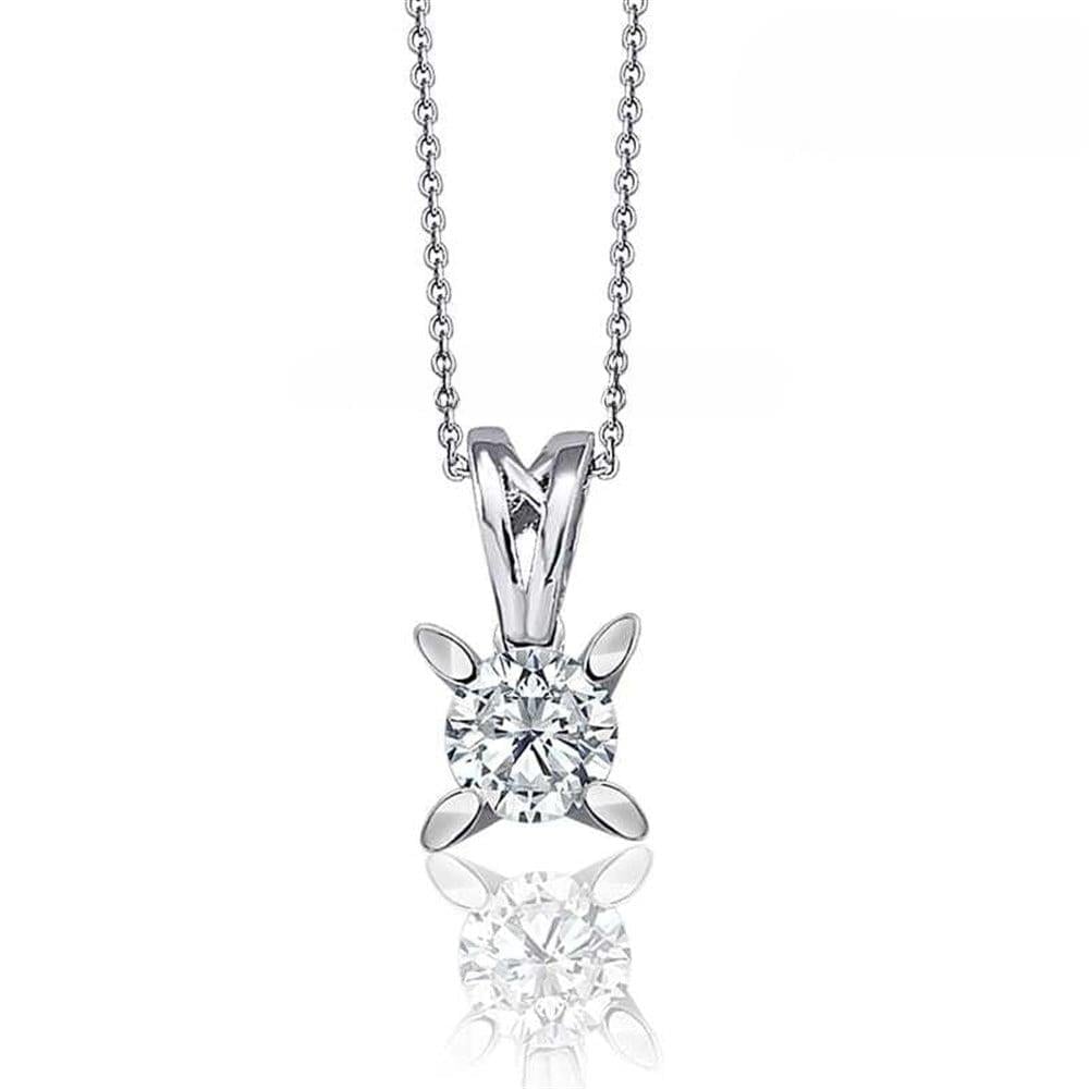 GIA Tektaş Pırlanta Kolye 0.40 Karat D VS2