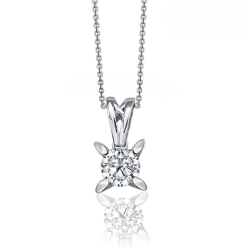 GIA Tektaş Pırlanta Kolye 0.30 E VS2