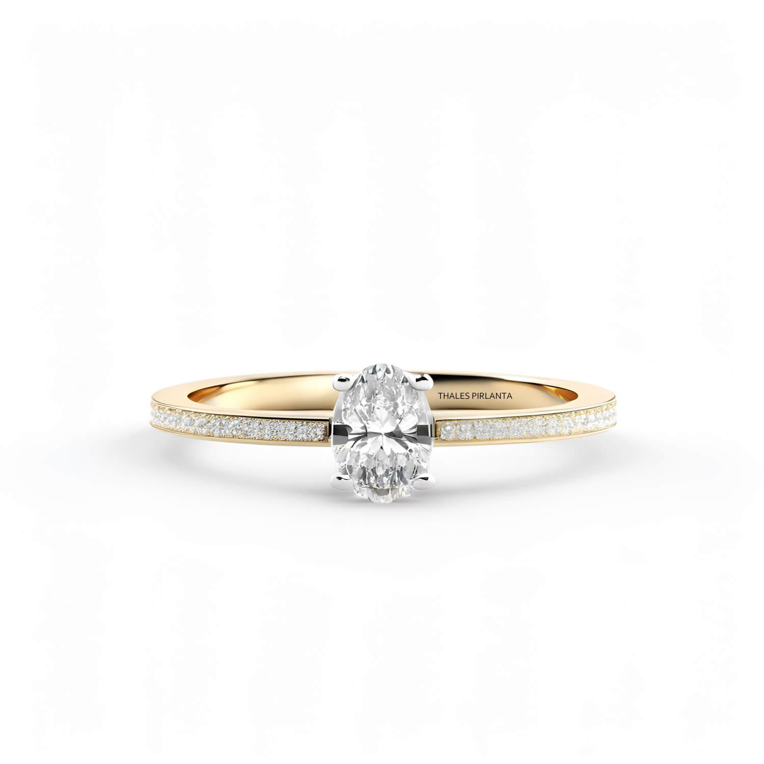 Oval Tek Taş Yüzük