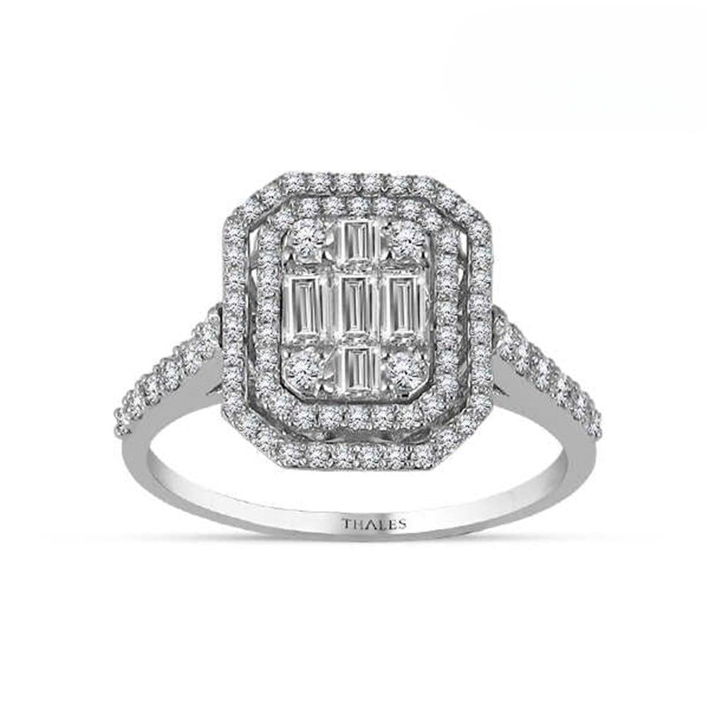 Pırlanta Baget Yüzük 0.87 Karat