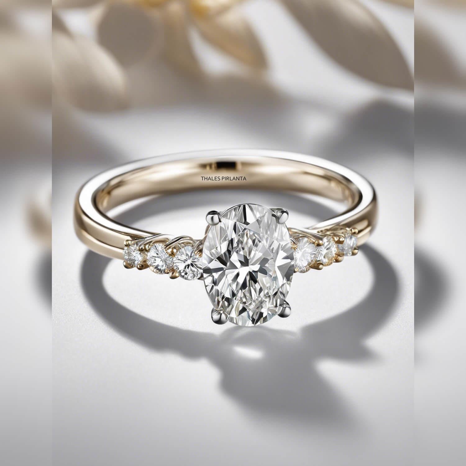 Pırlanta Oval Yüzük