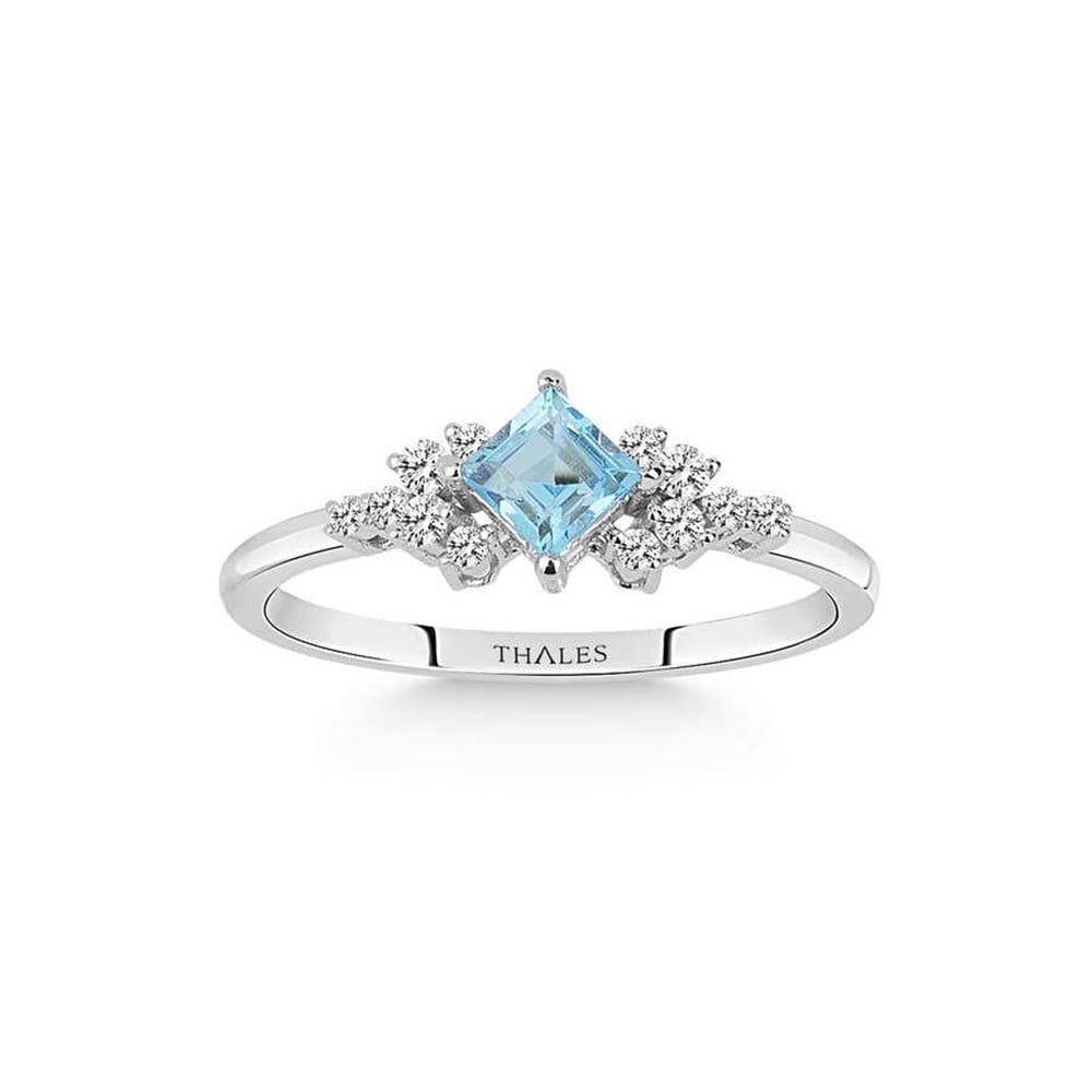 Prenses Blue Topaz Vintage Yüzük