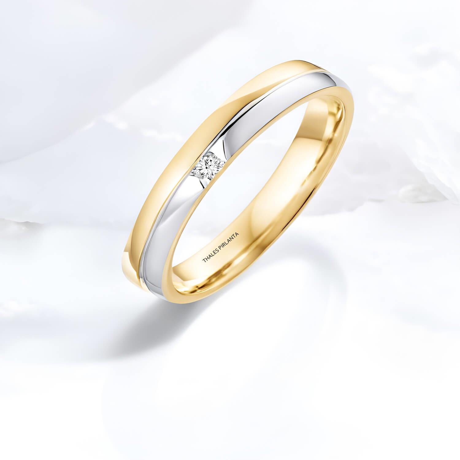 0,04 Karat Pırlanta E VS Söz Alyansı