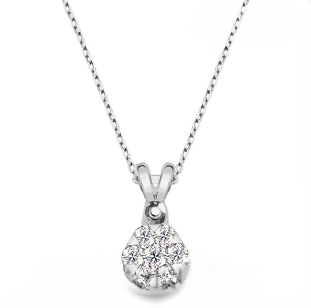 Tektaş Efektli Pırlanta Kolye 0,50 Ct