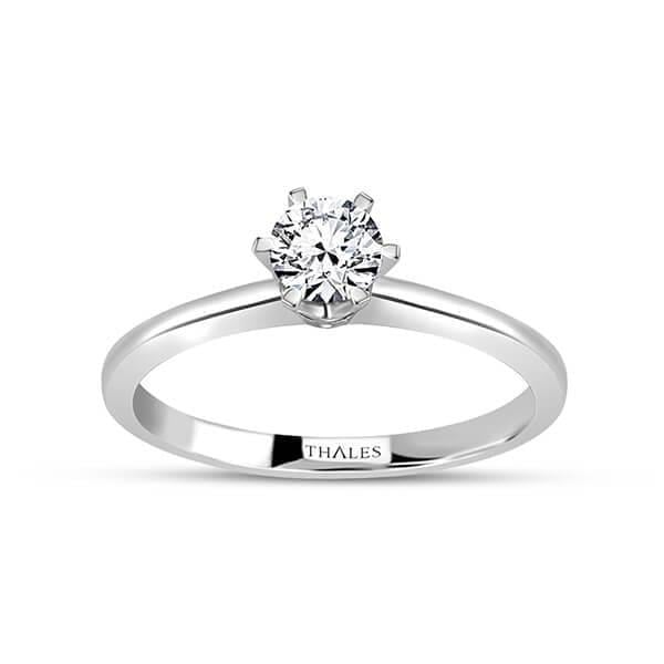 Tektaş Yüzük 0.30 Karat 6 Tırnak 