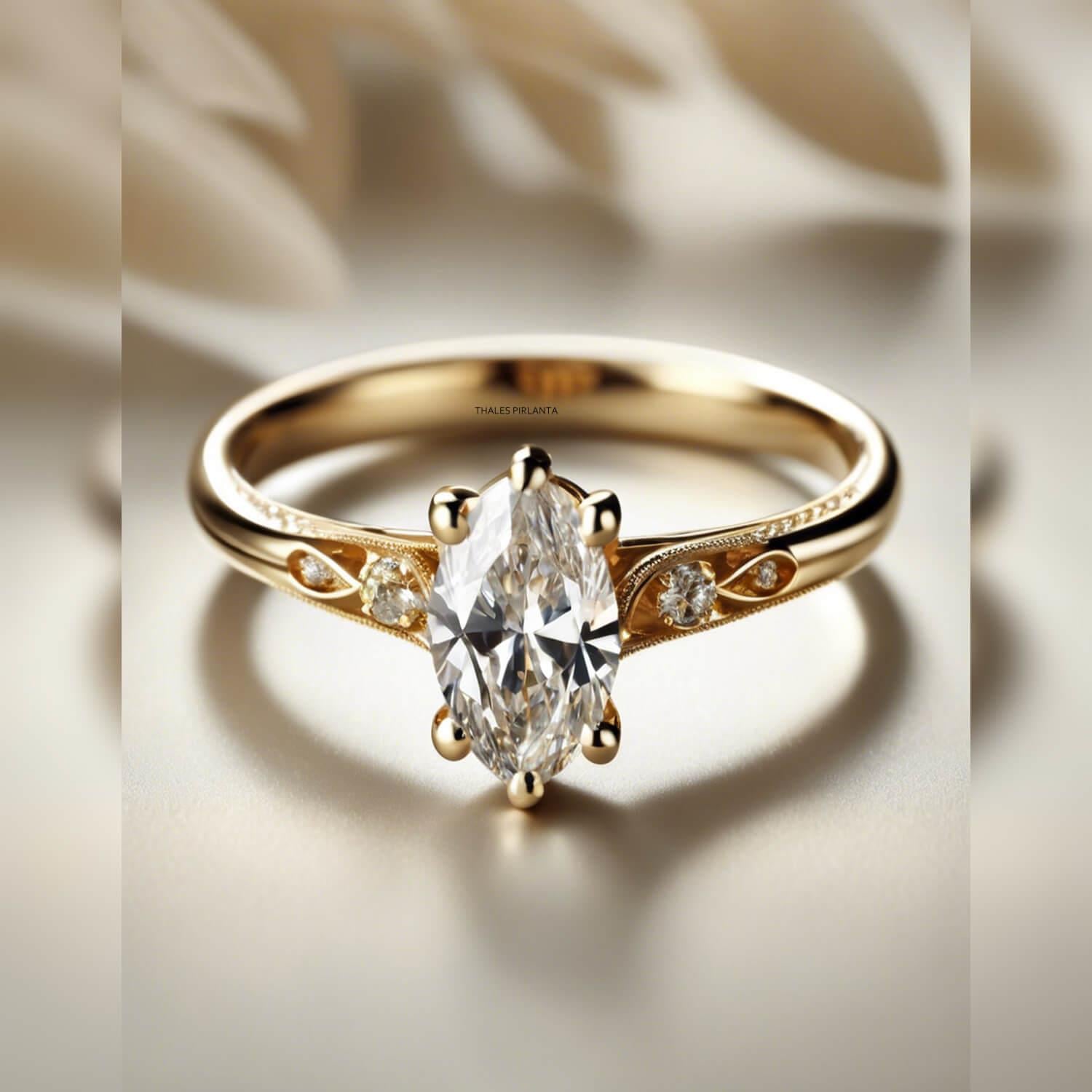 Vintage Oval Kesim Tektaş