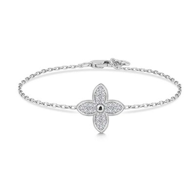 0,32 Karat Pırlantalı Yonca Bileklik