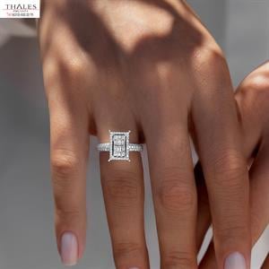 Baget Yüzük Modeli 0.85 Karat Pırlantalı