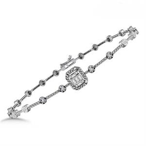 Pırlanta Baget Bileklik 0.22 Karat F VS