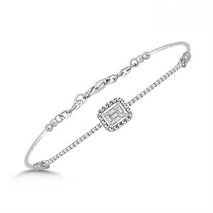 Pırlanta Baget Kelepçe Bileklik 0,10 Karat