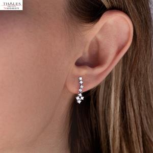 Pırlanta Küpe 0,55 Karat Salkım Model