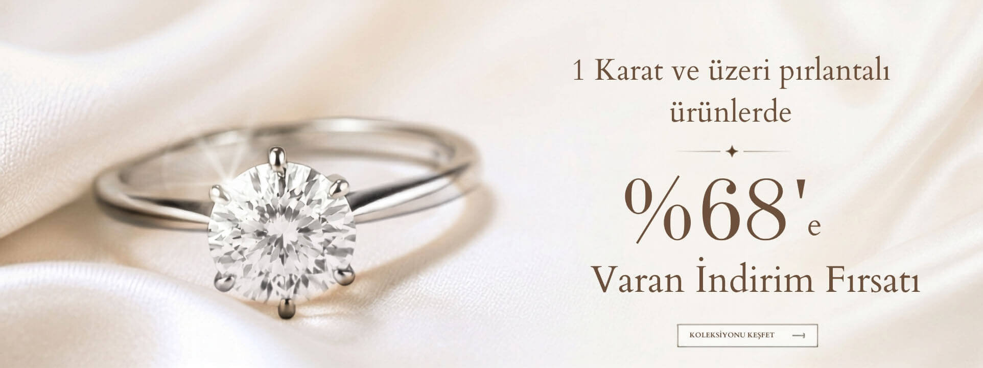 1 Karat Tektaş Pırlanta Yüzükler