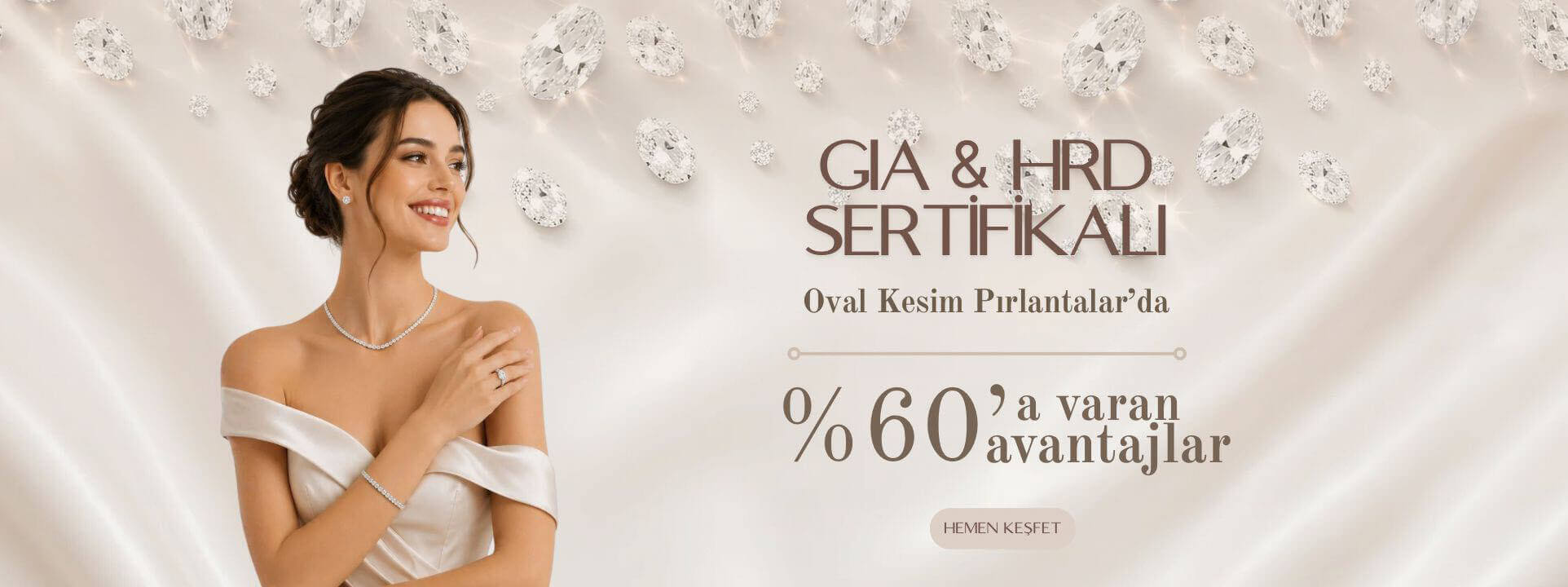 Oval Tektaş Pırlanta Yüzükler