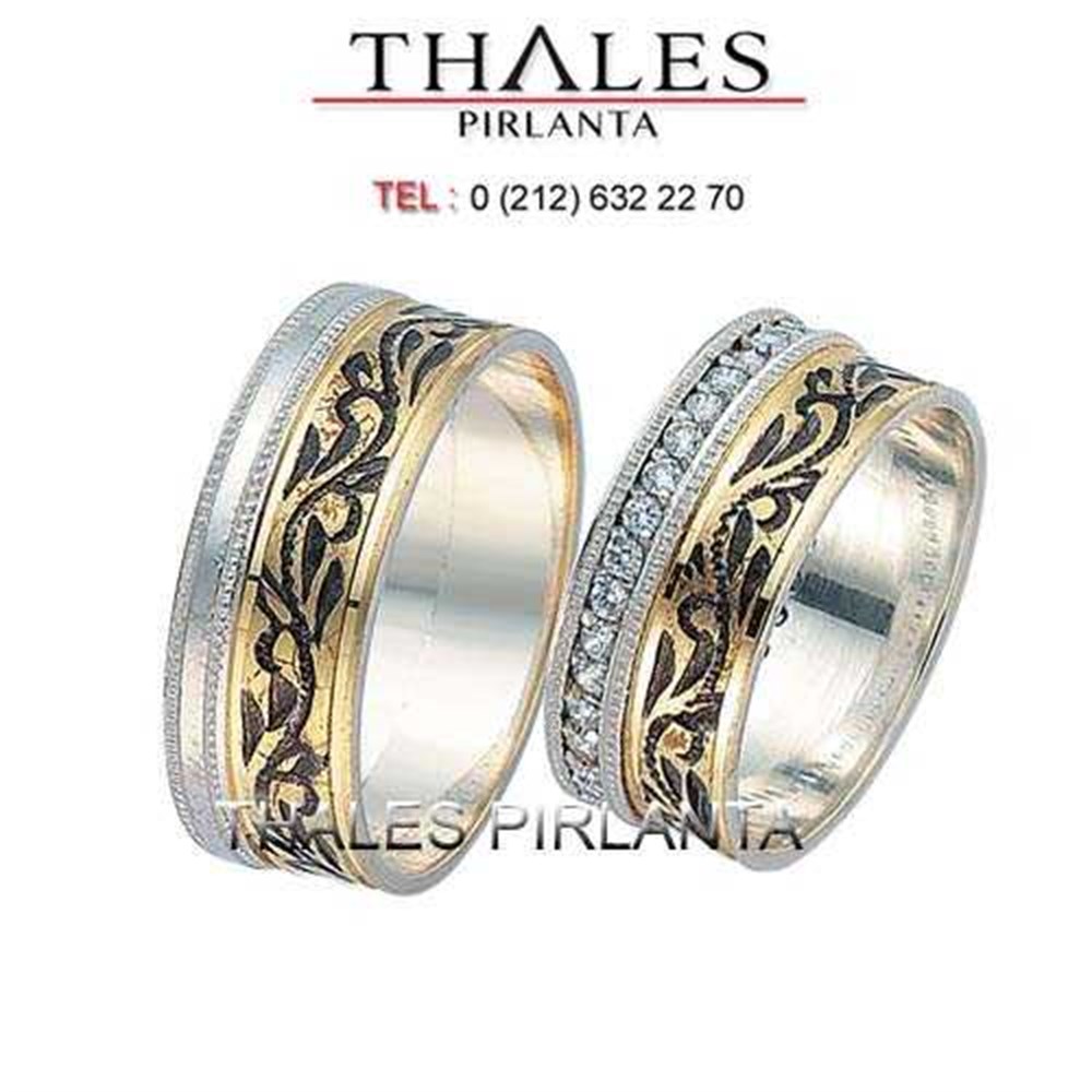 Beyaz Altın Osmanlı Alyans Modeli - Thales Pırlanta
