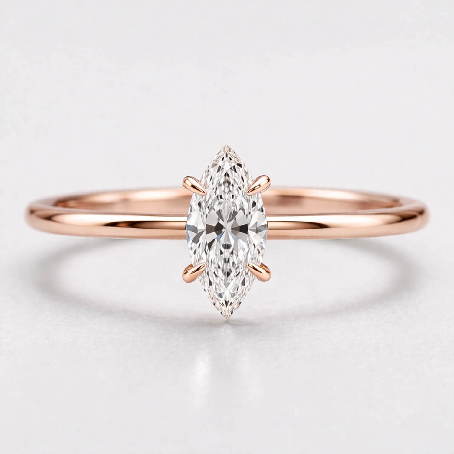 0.30 Karat F VS Markiz Tektaş Pırlanta Yüzük