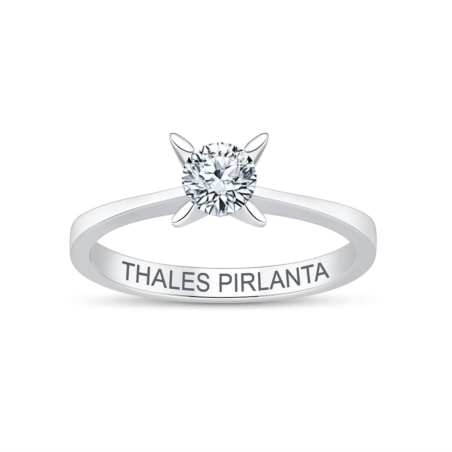 0.32 Karat D VVS2 GIA Sertifikalı Pırlanta Tektaş Yüzük