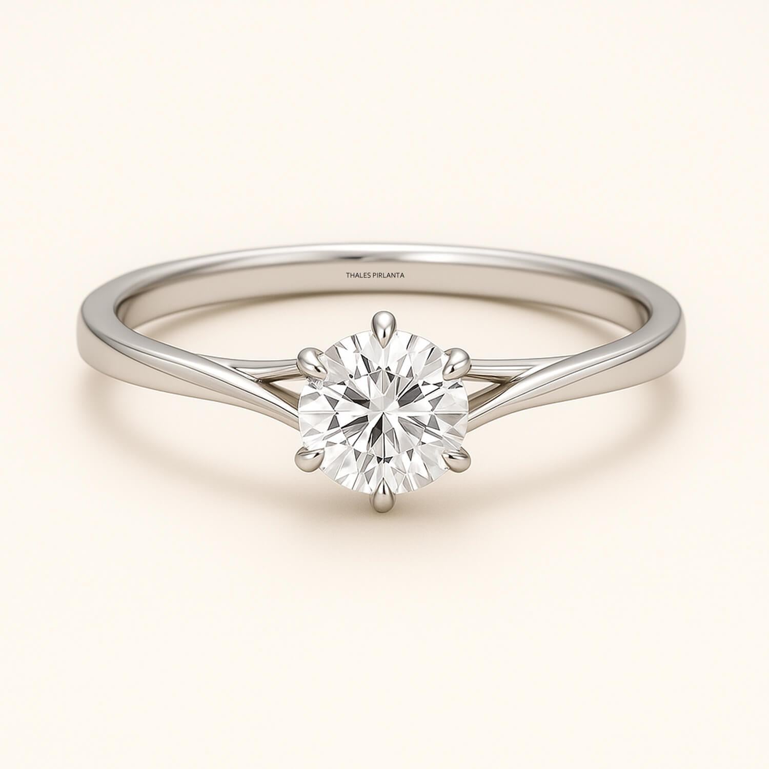 0.70 Karat GIA Sertifikalı Tektaş Pırlanta Evlilik Yüzüğü