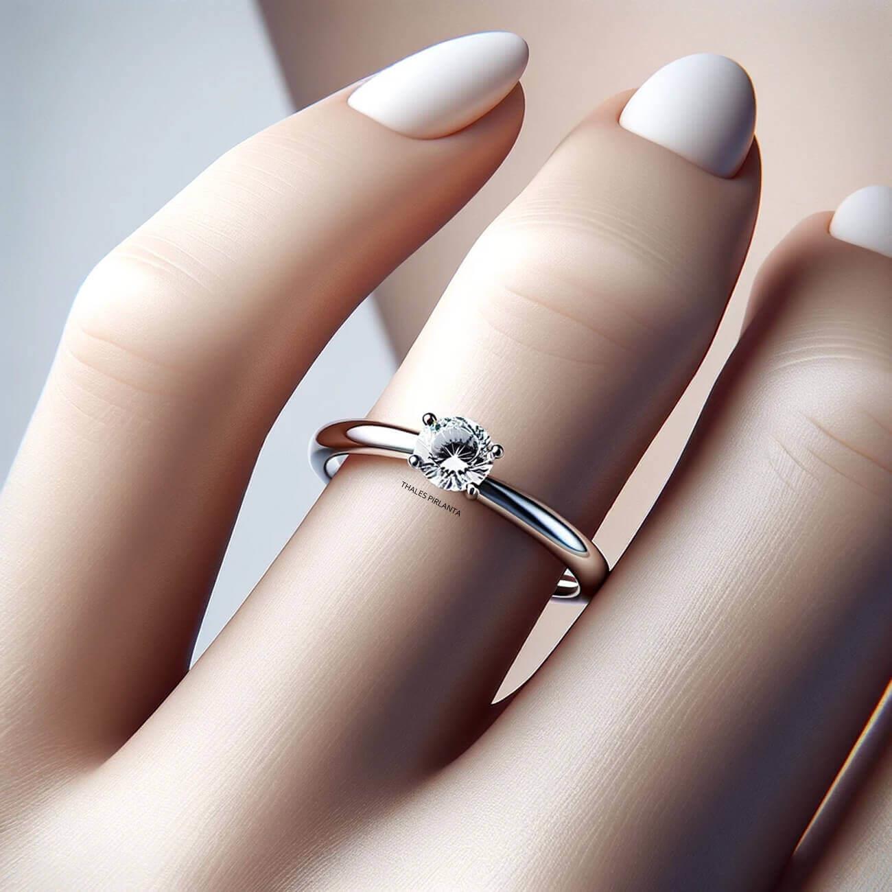 0.30 Karat E Renk Pırlanta Tektaş Yüzük Fiyatı