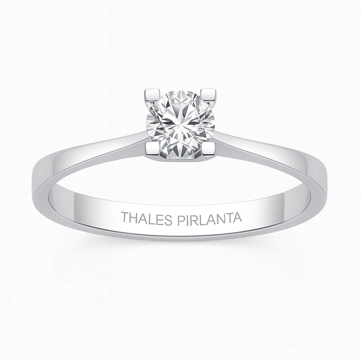 0.33 Karat E VS2 GIA Sertifikalı Pırlanta Tektaş Yüzük