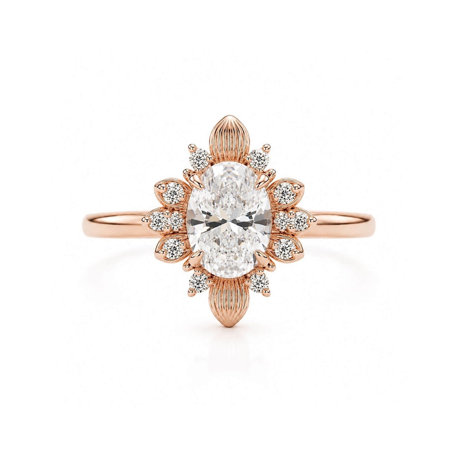 0.47 Karat Pırlantalı Vintage Altın Yüzük
