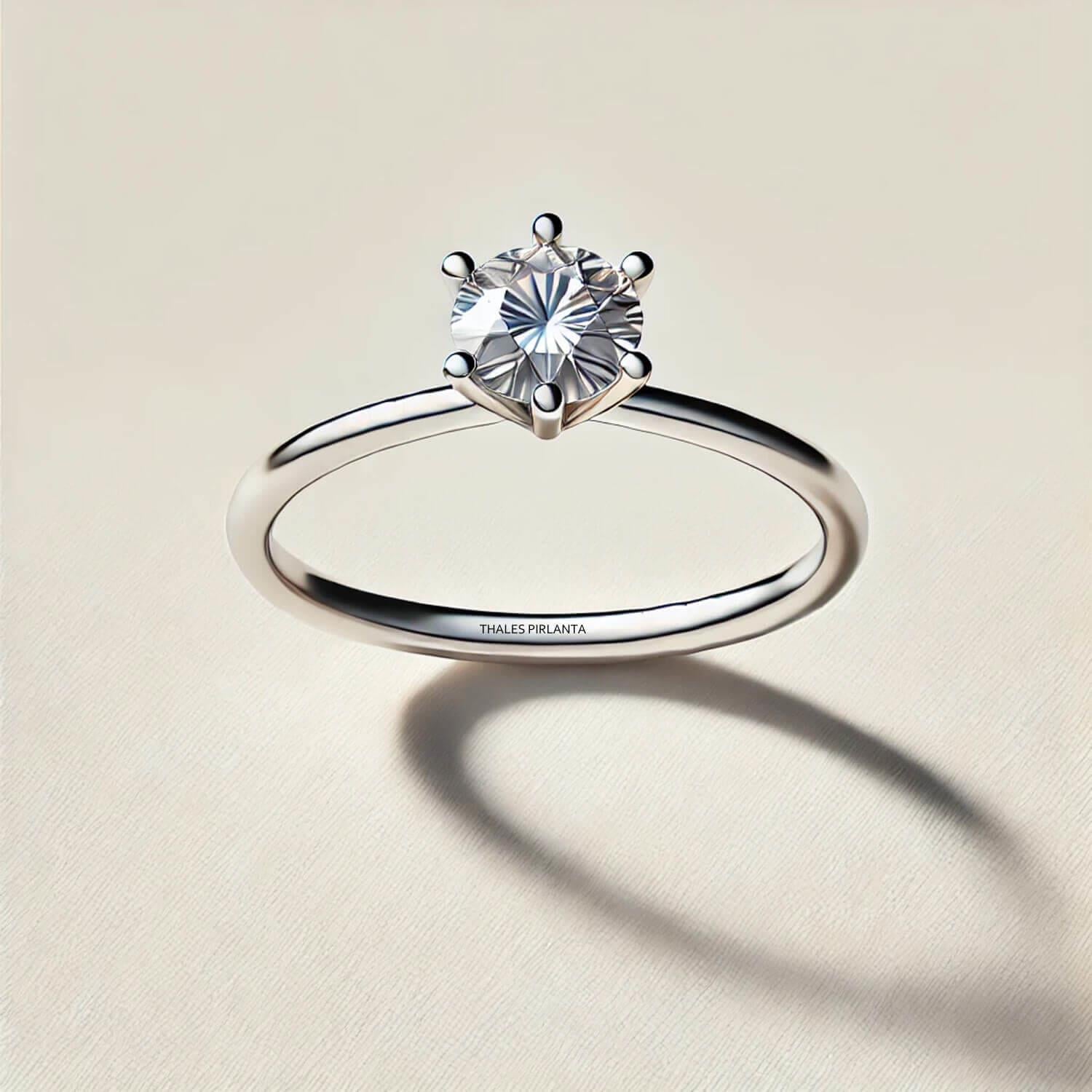 0.80 Karat GIA D VS1 Pırlanta Tektaş Yüzük