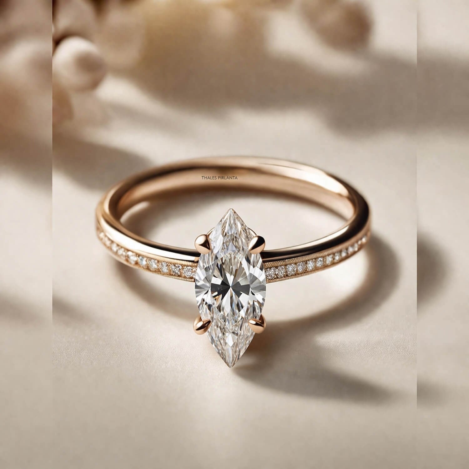 0.40 Karat D Renk VS Berraklıkta Markiz Tektaş Yüzük