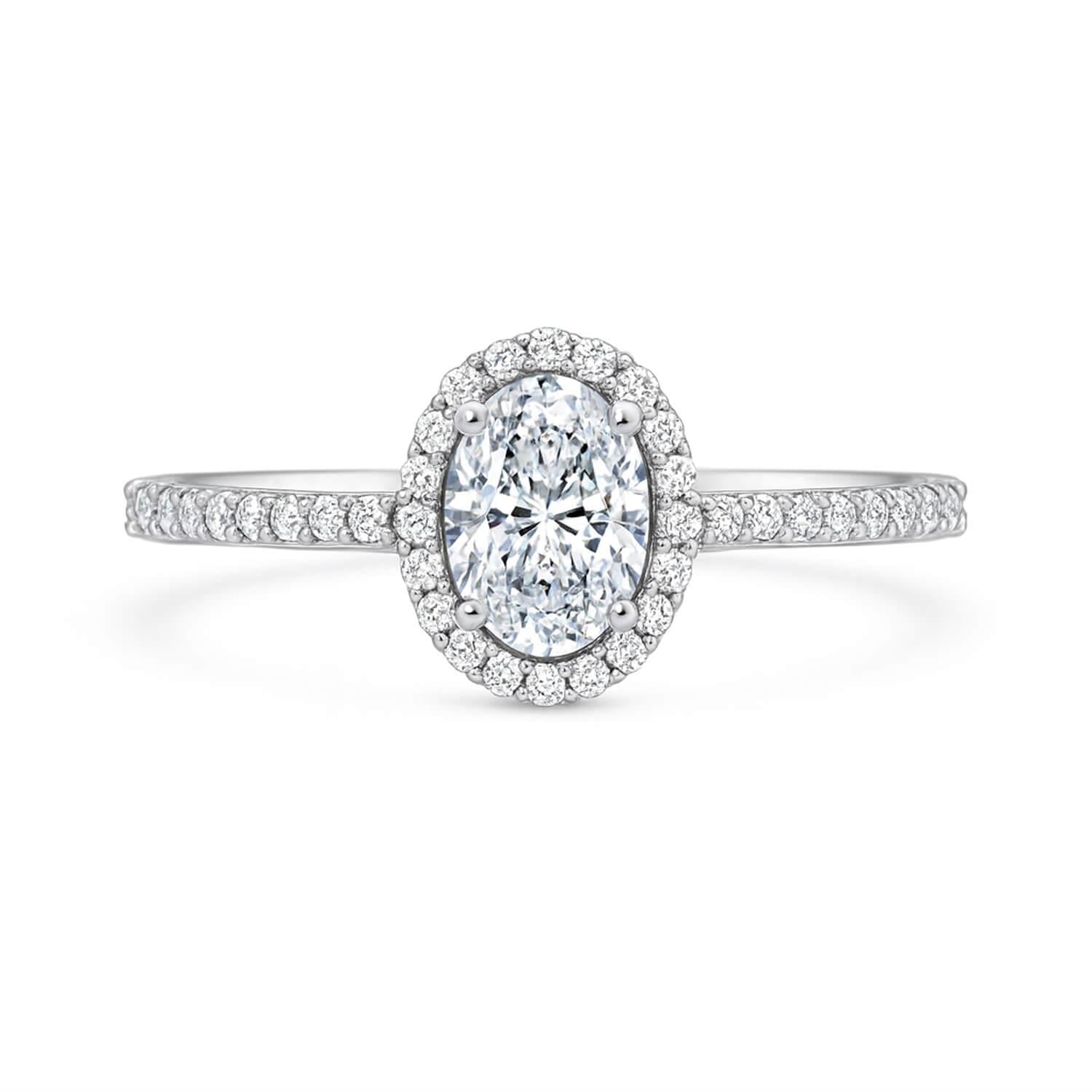 0.50 Karat F VS Oval Kesim Pırlanta Yüzük