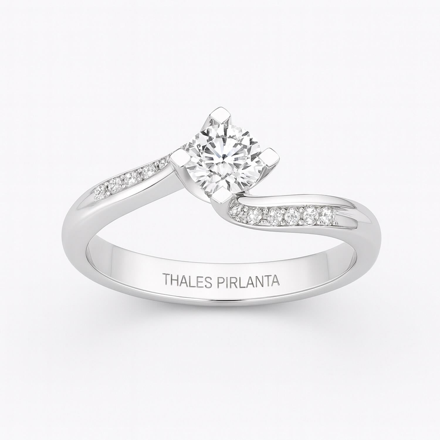 0.34 Karat F Color Tektaş Pırlanta Yüzük