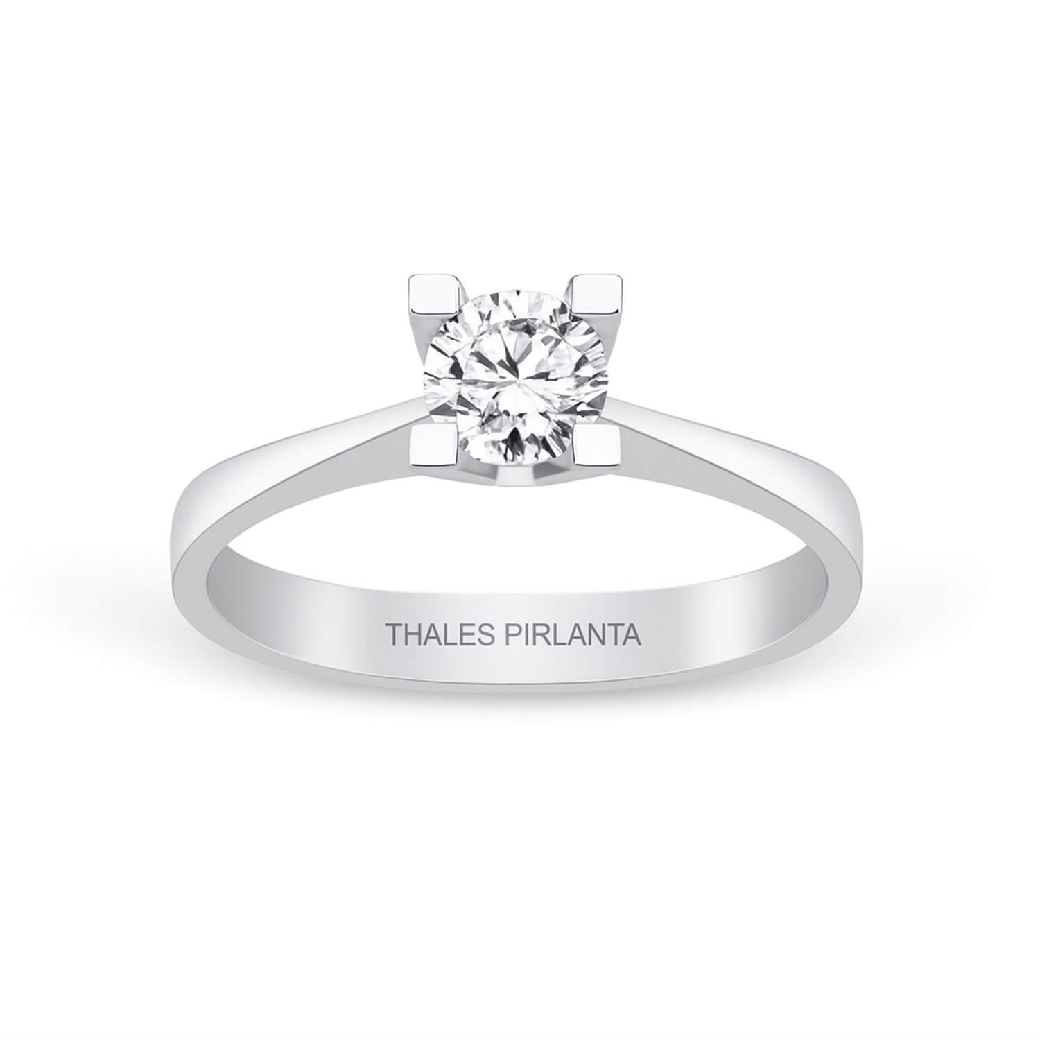 0.50 Karat E SI HRD Sertifikalı Pırlanta Tektaş Yüzük