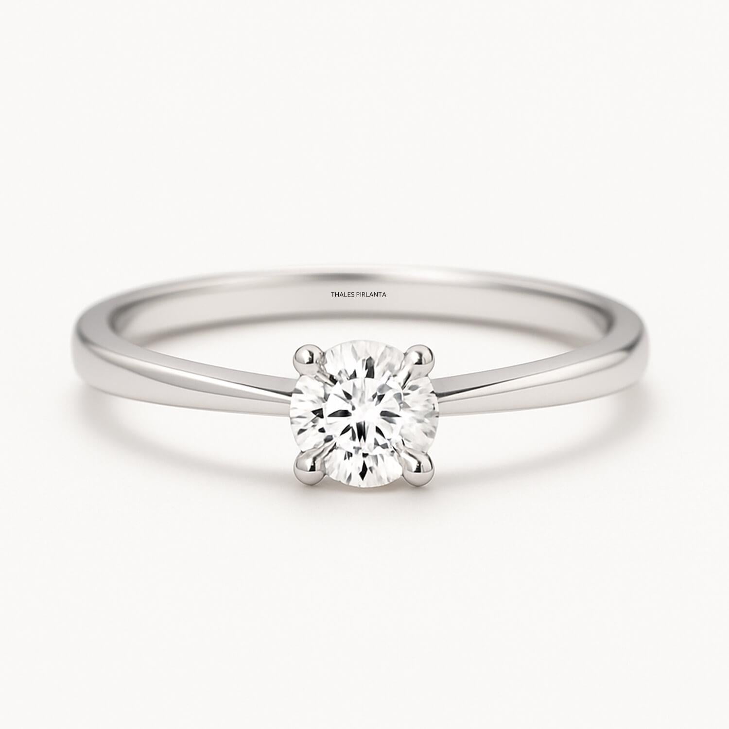 0.40 Karat F SI1 GIA Sertifikalı Tektaş Pırlanta Yüzük