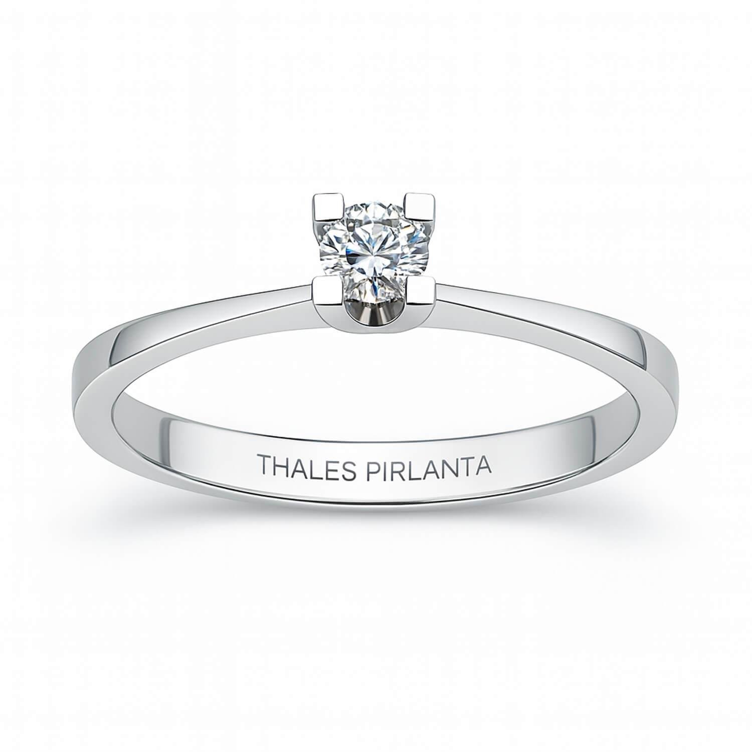 0.20 Karat F Renk Tektaş Pırlanta Yüzük