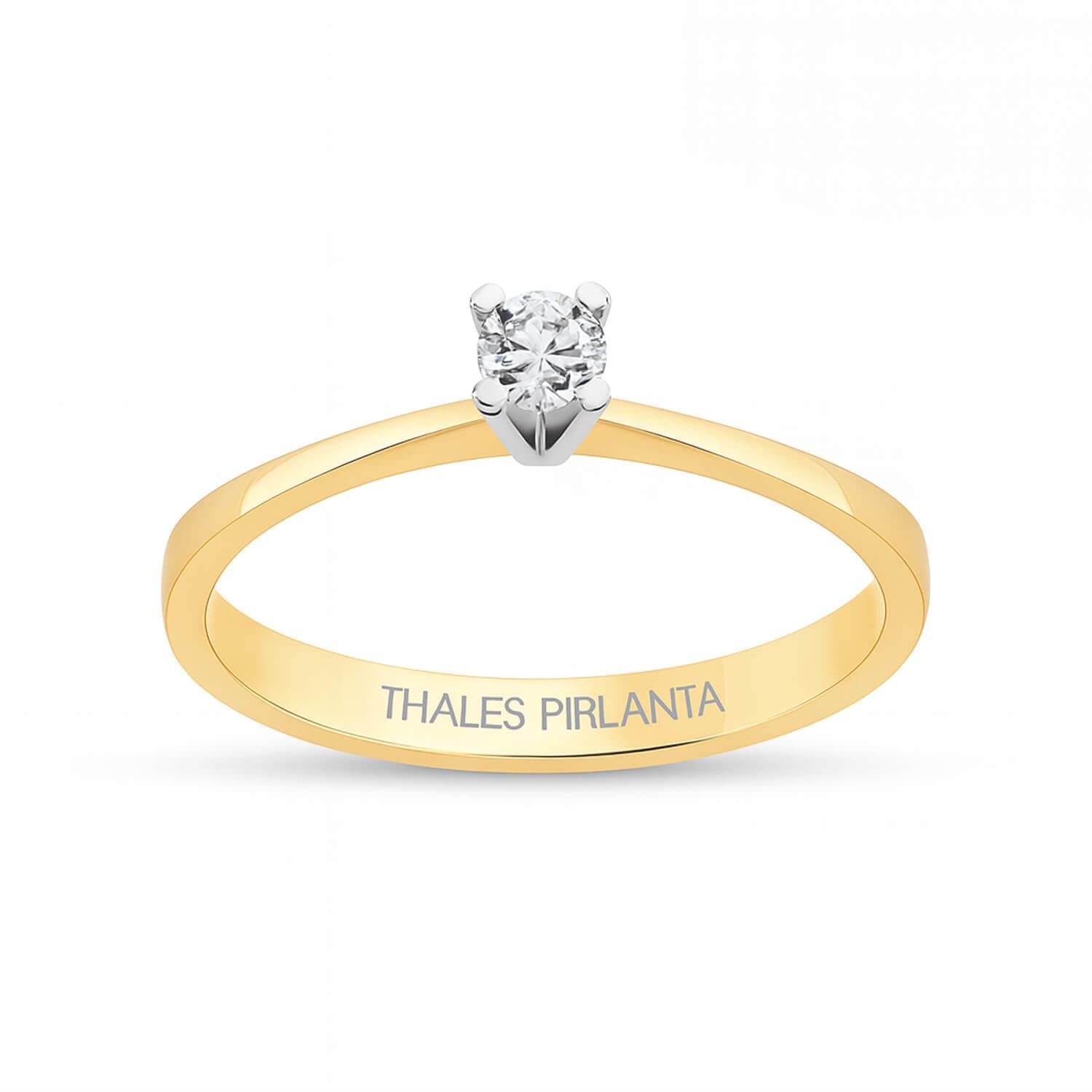 0.19 Karat Tektaş Pırlanta Yüzük