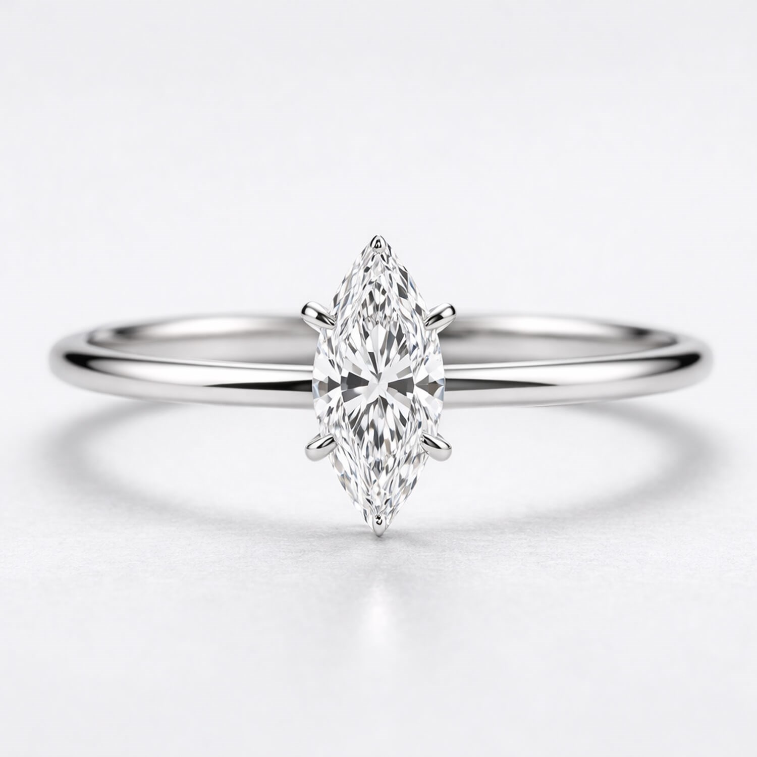 0.40 Karat GIA Sertifikalı Markiz Kesim Tektaş Yüzük