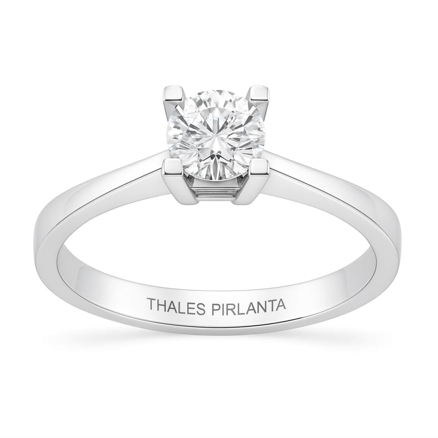 0.50 Karat D Renk Tektaş Pırlanta Yüzük