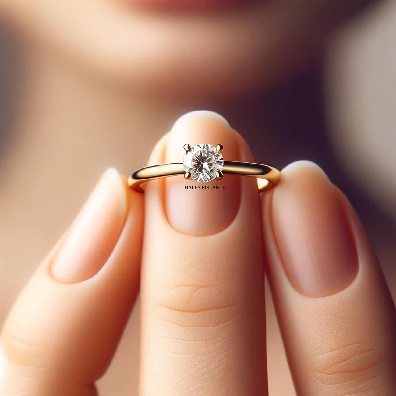 0.40 Karat GIA Sertifikalı D IF Pırlanta Tektaş Yüzük