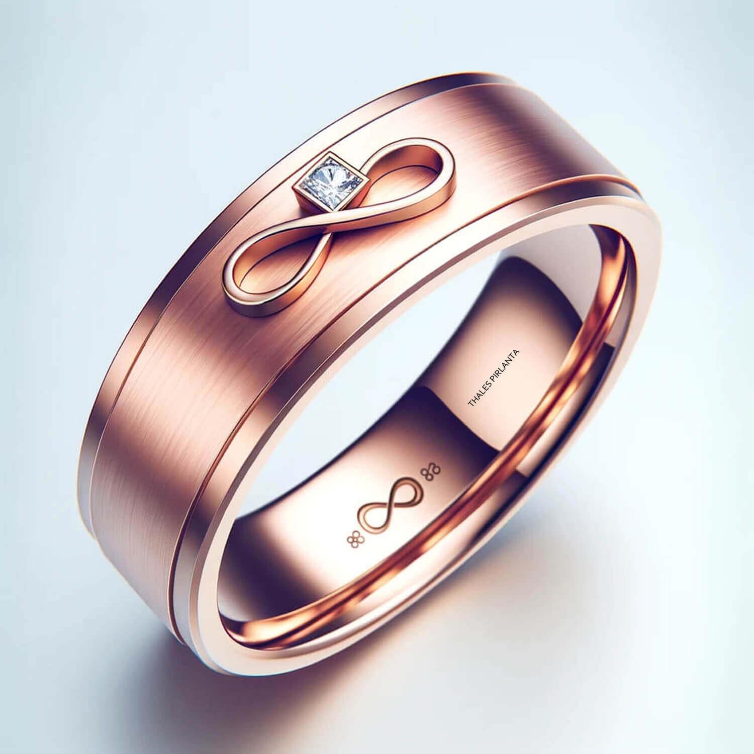 0,03 Karat D VS Sonsuzluk Pırlanta Alyans (6-14 Ölçü)