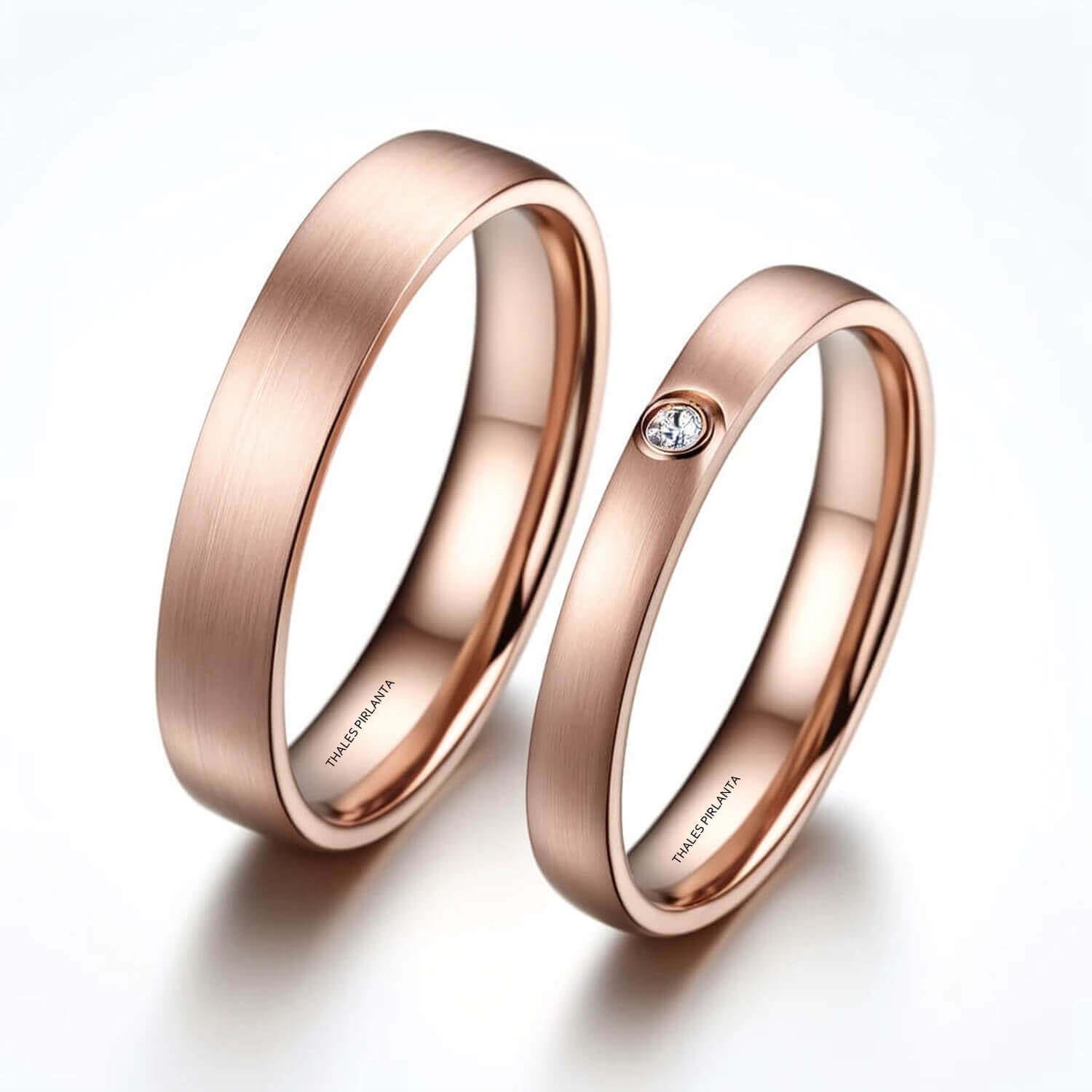 0,03 Karat Pırlantalı Düz Alyans Modelleri (6-14 Ölçü)