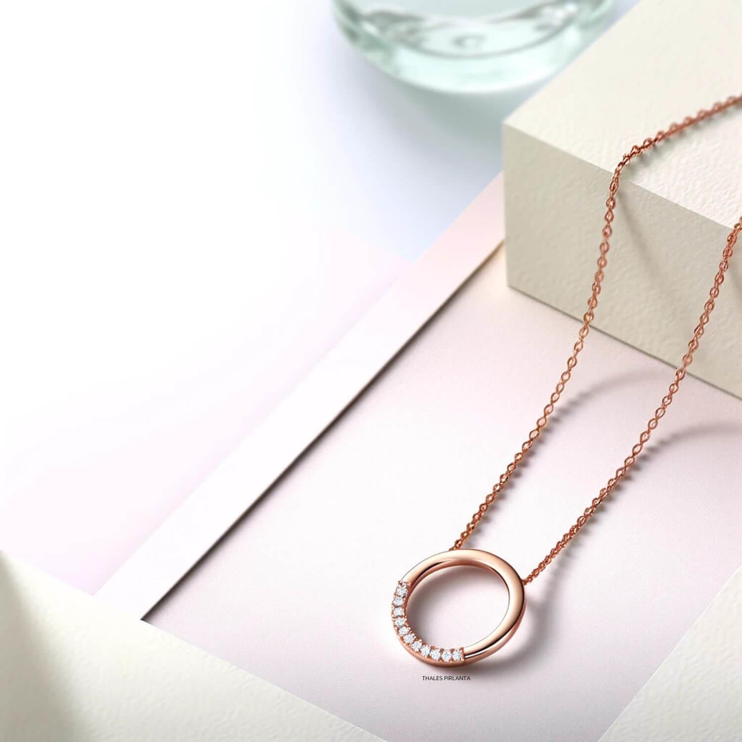 0,08 Karat Pırlanta Kolye Modeli